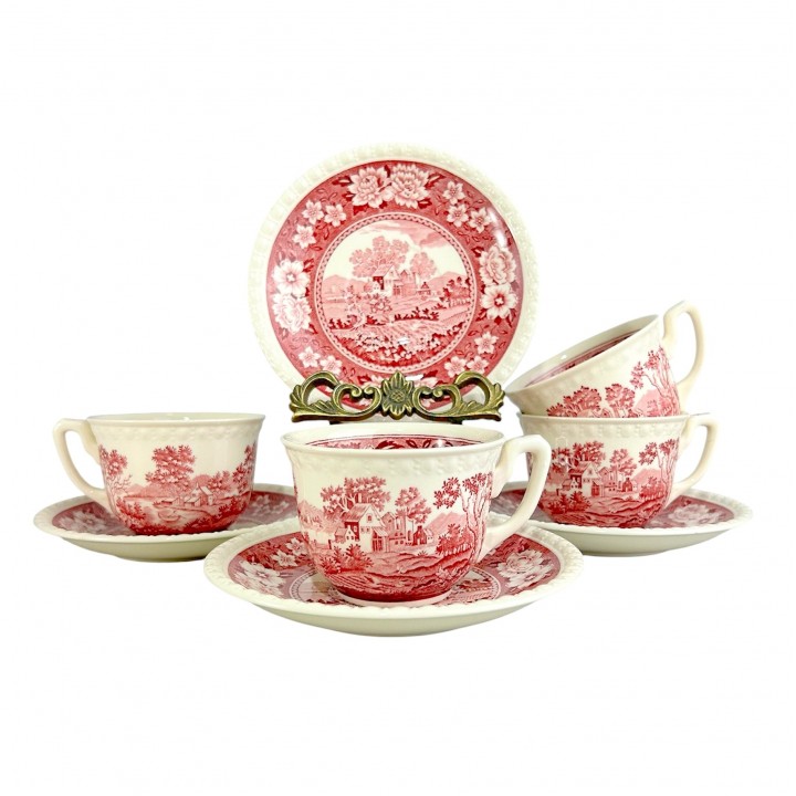 Чайные пары Villeroy Boch, Rusticana, красная посуда. Германия