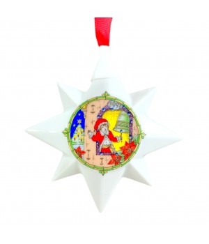 Ёлочная игрушка Рождественская Звезда 1997 год, Hutschenreuther. Германия