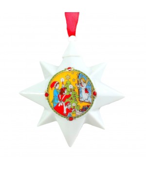 Ёлочная игрушка Рождественская Звезда 1999 год, Hutschenreuther. Германия