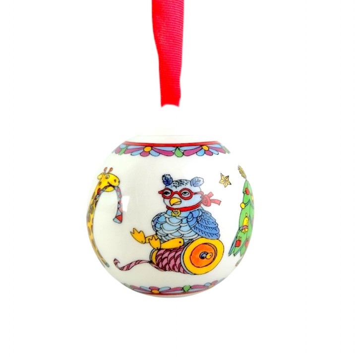 Ёлочная игрушка Рождественский Шар Сова, Hutschenreuther. Германия