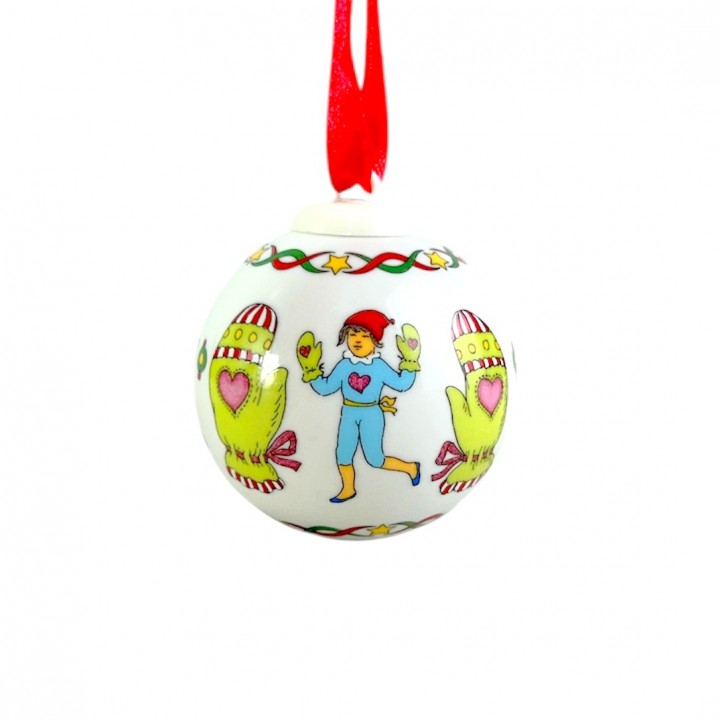 Ёлочная игрушка Рождественский Шар Варежки, Hutschenreuther. Германия