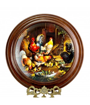 Декоративная тарелка Гордый петух, Урсула Банд, Ursula Band, Tirschenreuth, винтаж. Германия