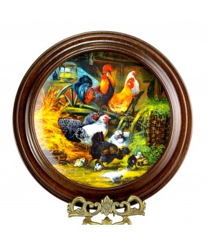 Декоративная тарелка Умный петух, Урсула Банд, Ursula Band, Tirschenreuth, винтаж. Германия