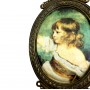 Картинка, шелкография Девочка в овальной раме. Италия