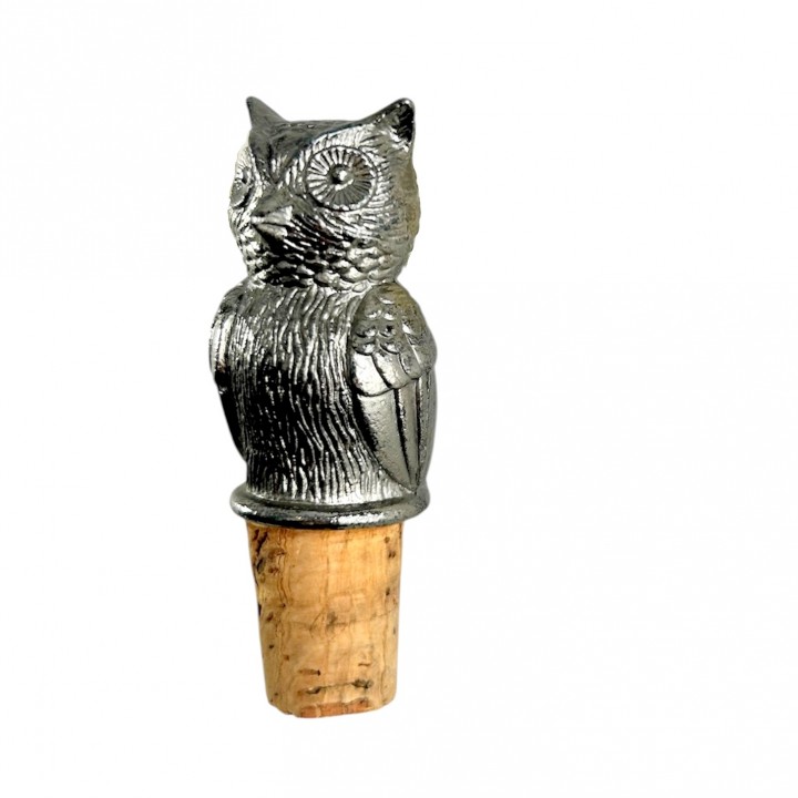 Пробка для бутылки Сова, олово. Германия