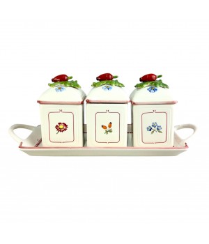 Банки для специй на подносе Villeroy & Boch, Petite Fleur Charm. Германия