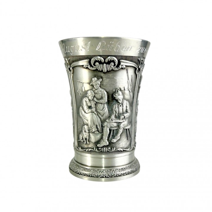 Бокал Игра на лютне, олово SKS. Германия