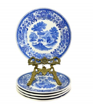 Тарелки пирожковые Villeroy Boch, Burgenland, синяя посуда. Германия