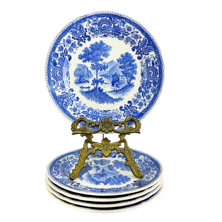 Тарелки пирожковые Villeroy Boch, Burgenland, синяя посуда. Германия