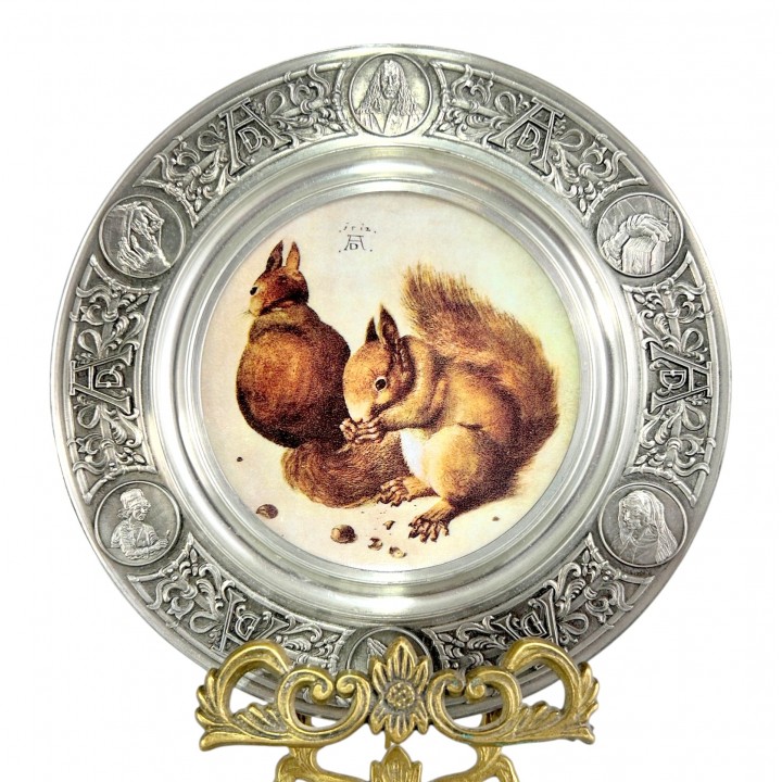 Декоративная тарелка Белки, Albrecht Durer. Германия