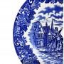 Пирожковые тарелки English Ironstone, синие, кракелюр. Англия