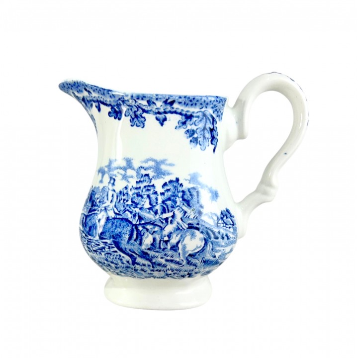 Молочник, сливочник Myotts Country Life, Сельская жизнь, Охота, синий. Англия