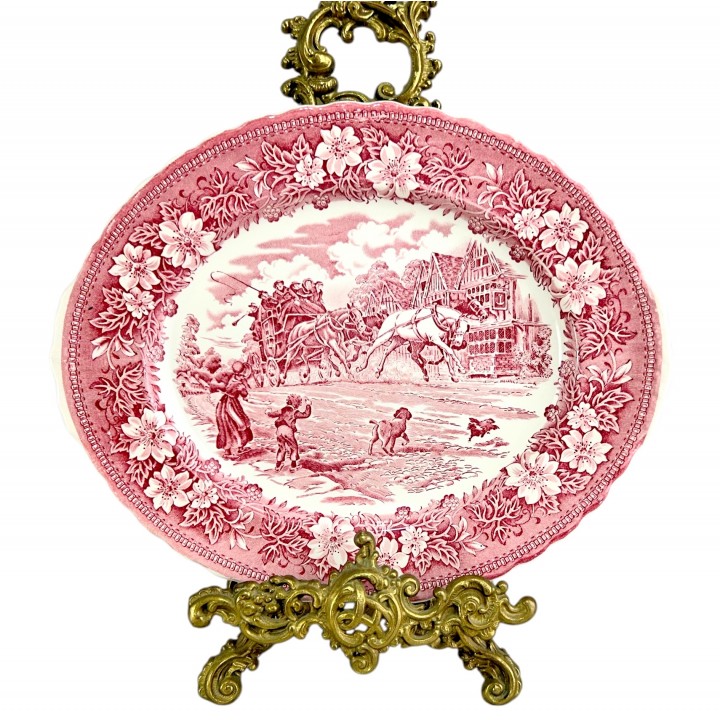 Блюдо овальное Royal Tudor Ware, Coaching Taverns. Англия