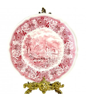 Блюдо круглое, большое Villeroy Boch, Burgenland, красная посуда. Германия