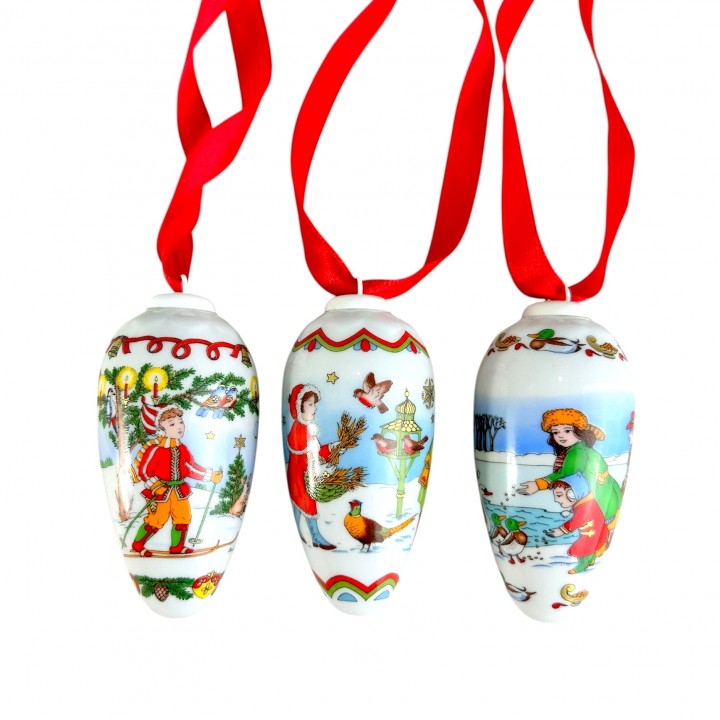 Шишки на елку Рождественские, Hutschenreuther. Германия