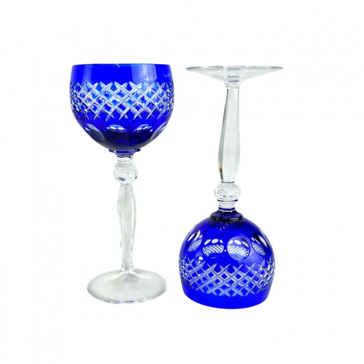 Бокал цветной хрусталь, синий. Германия