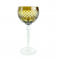 Бокал цветной хрусталь, янтарно-зеленый. Германия