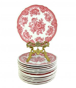 Тарелки пирожковые Villeroy Boch, Fasan, красная посуда. Германия