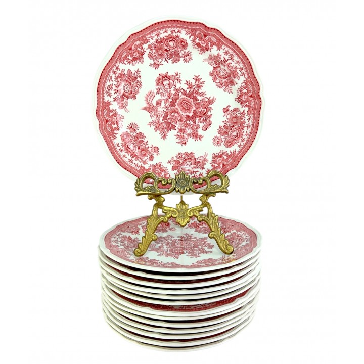 Тарелки пирожковые Villeroy Boch, Fasan, красная посуда. Германия