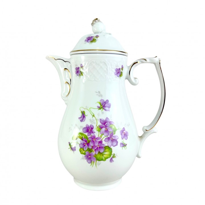 Чайник, Фиалки Schumann Arzberg, фарфор. Германия