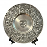 Декоративная тарелка Рождество  1991 год, олово. Германия