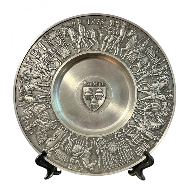 Декоративная тарелка Рождество  1991 год, олово. Германия