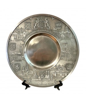 Декоративная тарелка Bayern, олово. Германия