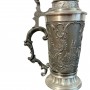 Кружка пивная с крышкой Город Гисен, олово. Германия