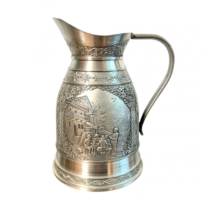 Графин, кувшин Игра на лютне Becker, олово. Германия