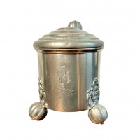 Пивная кружка на трех ножках J.L.H. олово. Германия