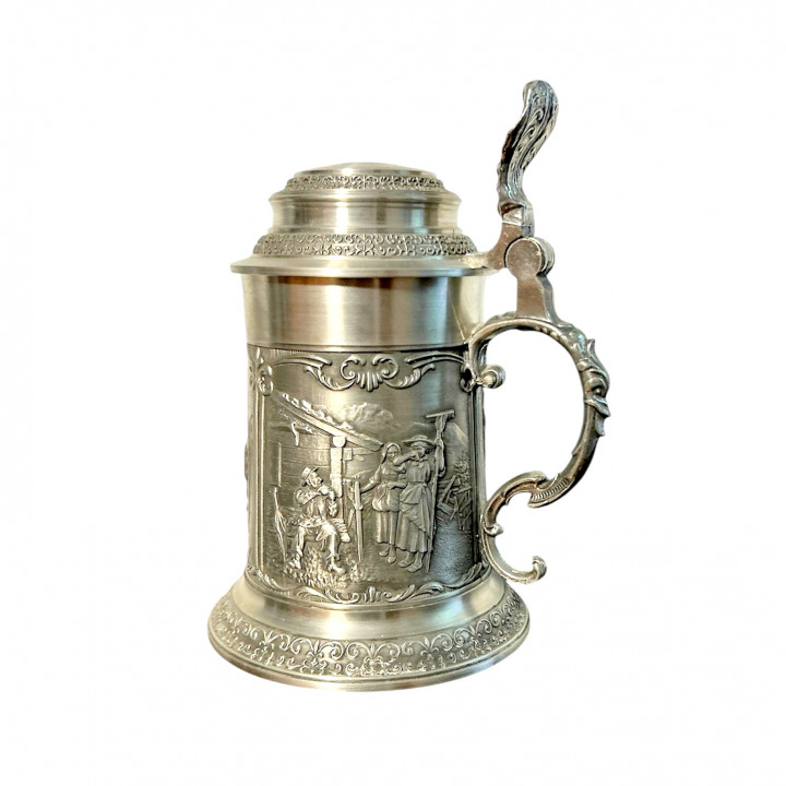 Кружка пивная, оловянная После пашни, SKS. Германия