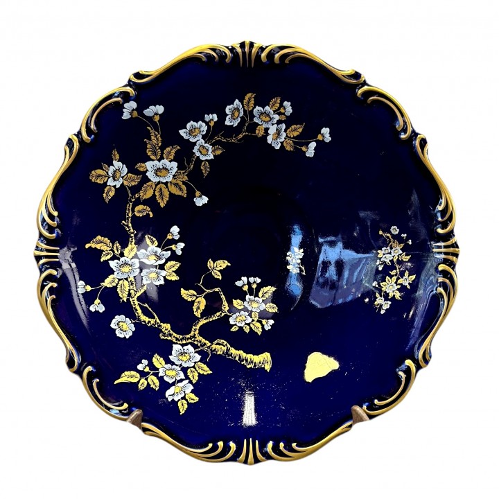 Блюдо фарфор, кобальт, Linder. Германия