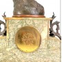 Часы антикварные, каминные с подсвечниками, Женщина, Passage du Gue 19 века