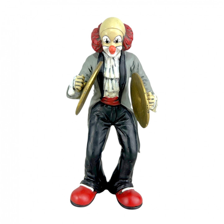 Фигурка, статуэтка Клоун музыкант, играет на тарелках Gilde Clowns, Клоуны Гильдии. Германия