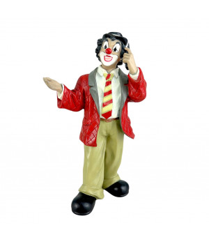 Фигурка, статуэтка Клоун говорит по телефону, Gilde Clowns, Клоуны Гильдии. Германия