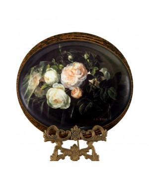 Декоративная тарелка Цветы,Белые розы, J. L. Jensen. Дания
