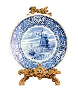 Декоративная тарелка Delft, Делфт, Мельница