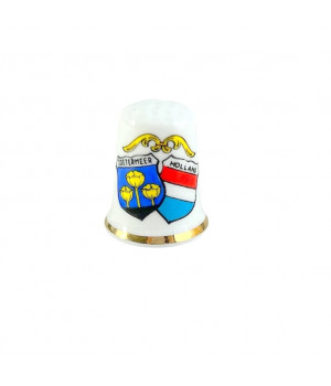 Наперсток фарфоровый, коллекционный Герб общины Зутермер. Голландия