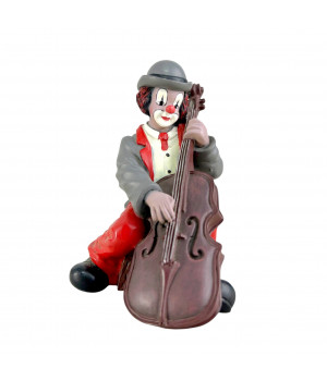 Фигурка, статуэтка Клоун музыкант, играет на контрабасе Gilde Clowns. Германия