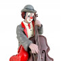 Фигурка, статуэтка Клоун музыкант, играет на контрабасе Gilde Clowns. Германия