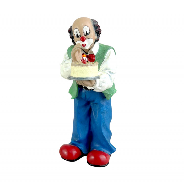 Фигурка, статуэтка День рождения, Клоун задувает свечу на торте Gilde Clowns. Германия