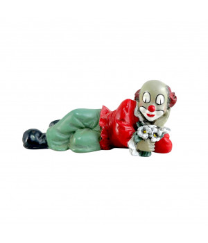 Фигурка, статуэтка День рождения, Клоун лежит с букетиком Gilde Clowns. Германия
