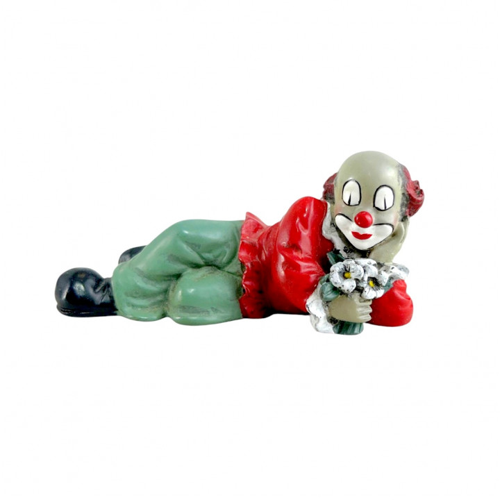 Фигурка, статуэтка День рождения, Клоун лежит с букетиком Gilde Clowns. Германия