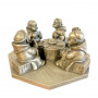 Статуэтка Монахи - картежники, олово, 1940-1950х г. Германия