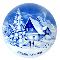  Декоративная тарелка Рождество 1988 год, Winterling. Германия