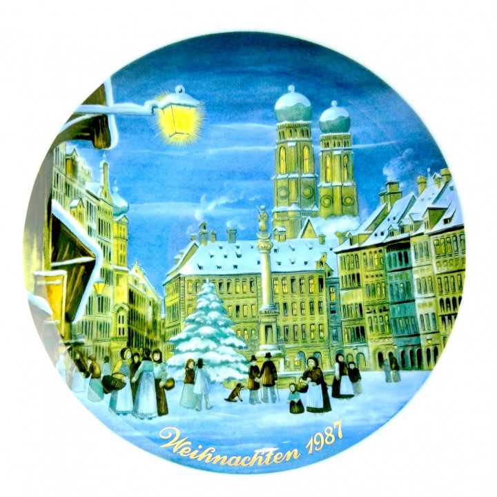 Декоративная тарелка Рождество 1987 год Royal Tettau. Германия
