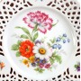 Декоративная тарелка Цветы, прорезной фарфор