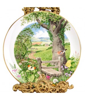  Декоративная тарелка Деревенская тропинка в мае. Англия