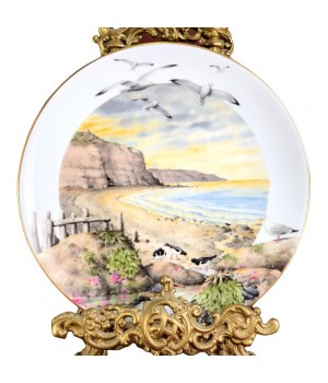  Декоративная тарелка Февраль на морском побережье. Англия