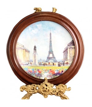 Декоративная тарелка, 12 Достопримечательностей Парижа, Эйфелева башня Eiffelturm tour Eiffel
